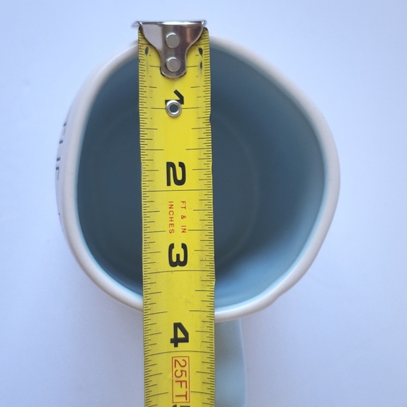 Rae Dunn Ceramic white blue mug New - Picture 4 of 5